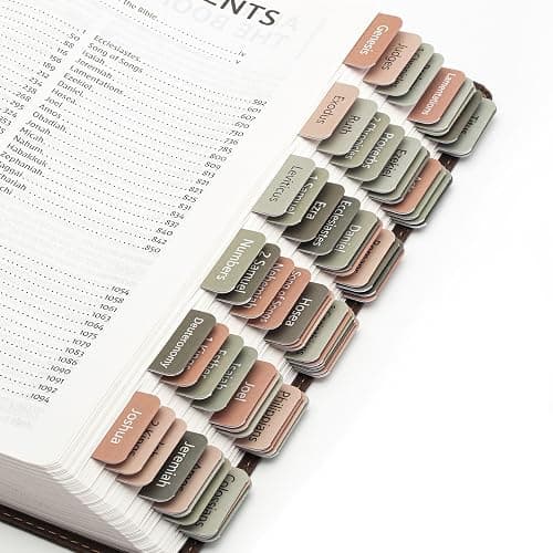 Mr. Pen- Bible Tabs, 75 Tabs, Green Terracotta, Vintage, Laminated Bible Tabs for Women and Men, Bible Tabs for Study Bible, Bible Index Tabs, Bible Book Tabs, Bible Labels Tabs, Mr Pen Bible Tabs - Image 1