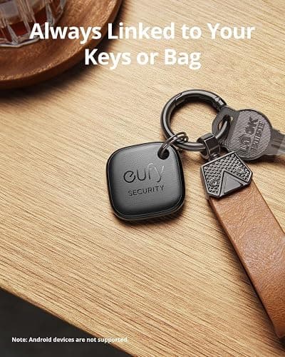 eufy Security by Anker SmartTrack Link (Black, 2-Pack), Android not Supported, Works with Apple Find My (iOS only), Key Finder, Bluetooth Tracker for Earbuds and Luggage, Phone Finder, Water Resistant thumbnail 4
