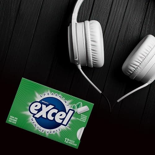 EXCEL, Spearmint Flavoured Sugar Free Chewing Gum, 12 Pieces, 12 Packs thumbnail 8