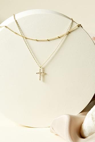 PAVOI 14K Gold Plated Layering Necklaces | Stylish Minimalist Design Pendant Necklaces | Butterfly, Heart, Lock, Evil Eye, Coin, Lightning Bolt, Circle, Cross Pendants for Women thumbnail 3