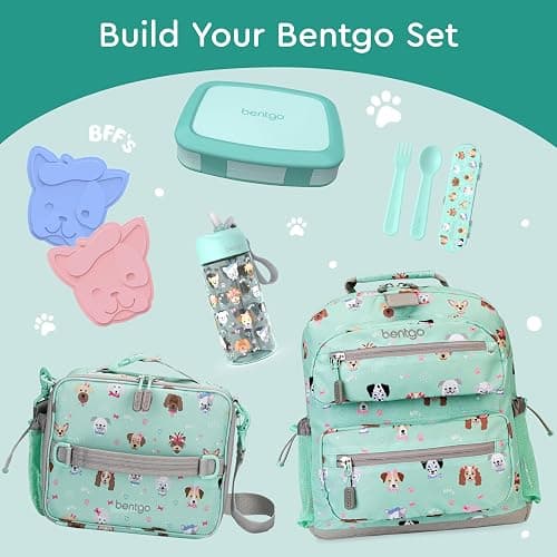 Bentgo Kids Bento-Style 5-Compartment Leak-Proof Lunch Box - Ideal Portion Sizes for Ages 3 to 7 - Durable, Drop-Proof, Dishwasher Safe, PFAS & BPA-Free & Made with Food-Safe Materials (Seafoam) thumbnail 7