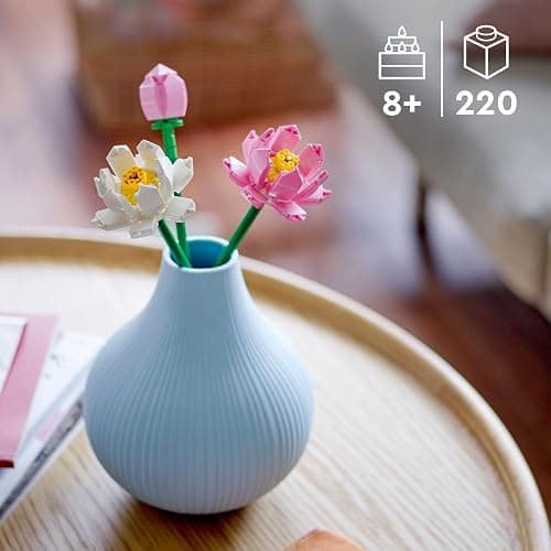 LEGO Lotus Flower - Building Toy for Kids, Girls & Boys, Ages 8+ - Artificial Lotus Flowers for Home Decor & Display - Creative Gift Idea for Her & Him - 40647 thumbnail 2