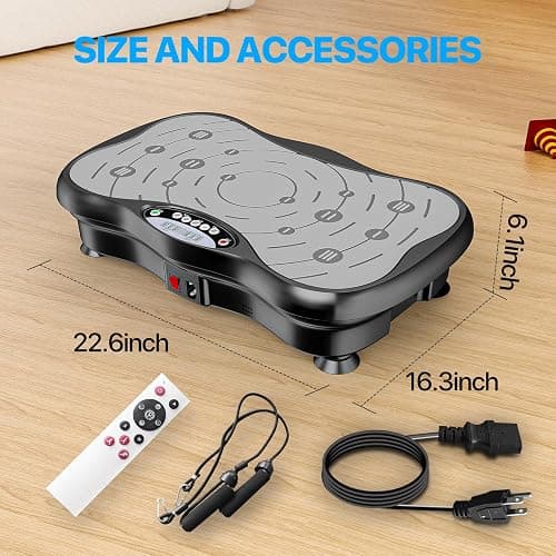 Vibration Plate Exercise Machine for Lymphatic Drainage Weight Loss, Whole Body Workout Vibration Fitness Platform ,Home Training Equipment ,Sport Gym for Weight Loss Fat Burner for Women Men thumbnail 7