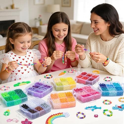 Umikk 10,000PCS Pony Beads Bulk, 48 Colors 6x9mm Plastic Kandi Beads for DIY Bracelet Making Hair Braiding Kandi Jewelry Key Chains Crafts Gifts (5.73LB, Shockproof Packaging) thumbnail 9