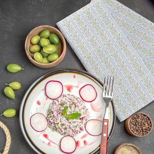 Kemingni Pink and Blue Grandmillennial Floral Kitchen Dish Towels, Pastel Grand Millenial Flower Decorative Hand Towels for Bathroom Kitchen, Preppy Floral Bathroom Decor, 16x24 Inch thumbnail 6