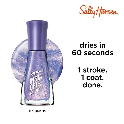 Sally Hansen Insta-Dri Galactic Nail Polish | Quick Dry, Long Lasting, Streak-Free Shine | Semi-Opaque, Shimmery | 110 Ne-Blue-la | Holographic Blue-Purple Nail Color thumbnail 4