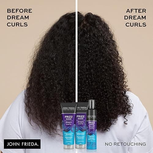 John Frieda Frizz Ease Dream Curls Air Dry Waves Styling Foam for Defined Bouncy Curls | Curl Enhancing Technology | Rosehip Oil | Curls without heat | Airdry foam | Lightweight and Non-Sticky | Frizz Free Curls and Waves (150 mL) thumbnail 3