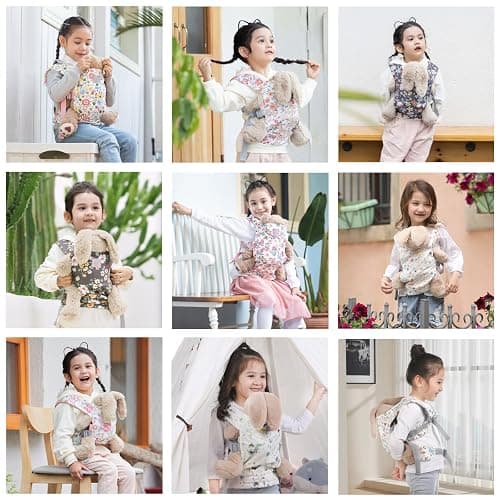 GAGAKU Baby Doll Carrier Stuffed Animal Carrier for Girls Doll Accessory Adjustable Straps for Reborn Baby Dolls - Pink Plum thumbnail 7