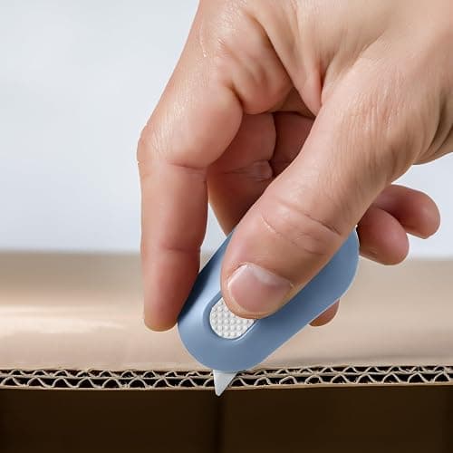 Slice Mini Box Cutter | Manual Retracting | Safe Ceramic Box Cutter Lasting 11x Longer than Metal | Box Opener | 1 Pack | Sky thumbnail 5