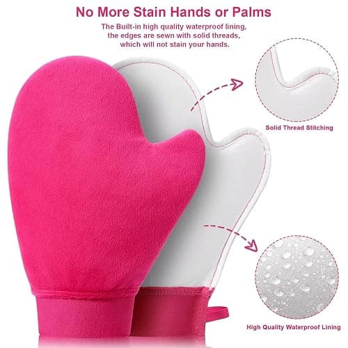 Self Tanning Mitt Applicator, CeleCily Self Tanner Mitt Applicator, Back Tanning Mitts Self Tanner Mitt Tanning Glove for Self Tan Sunless Tanner Mitt Self Tan Mitt Applicator thumbnail 3