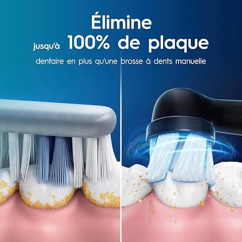 Oral-B Brosse A Dents Electrique iO 2 Noire, 3 Modes De Nettoyage, Brossage Souple Et Silencieux, Capteur De Pression, Brossette Oral B De Rechange, Chargeur, Etui De Voyage thumbnail 4