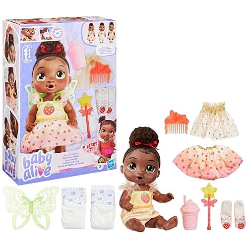 Baby Alive Fairy Fashions Berry Boo Doll with Clothes Accessories, Black Hair, 11 Inches, Kids Toys, Ages 3+ (Amazon Exclusive) thumbnail 12