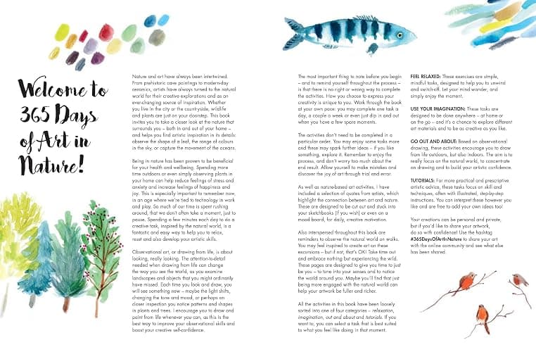 365 Days of Art in Nature: Find Inspiration Every Day in the Natural World (Adult Art Activity and Colouring Book) thumbnail 2
