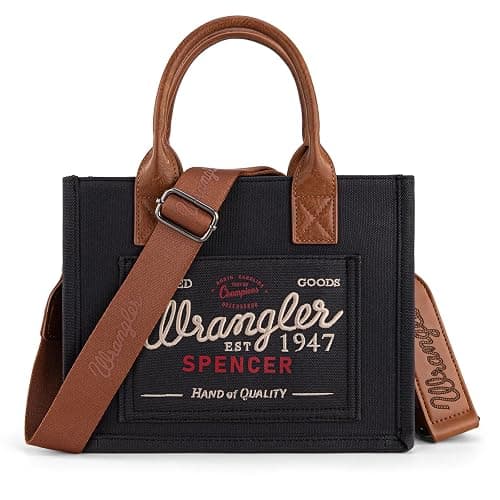 Montana West Wrangler Tote Bag for Women Retro Canvas Top Handle Purses and Handbags thumbnail 3