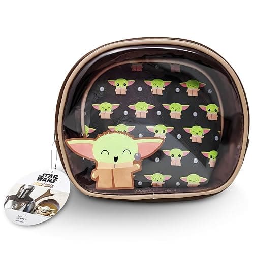 Loungefly Mandalorian Baby Yoda Grogu The Child 2 Piece Cosmetics Bag Set thumbnail 8