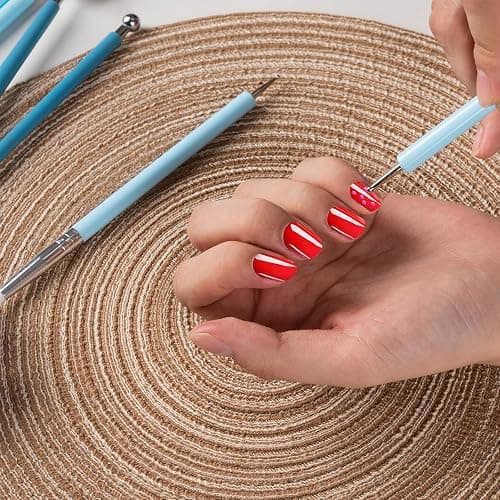 Dotting Tools, Silicone Clay Sculpting Tool, Ceramic Clay Ball Stylus Dot Painting Tools, Pottery Embossing Tool for Rock, Nail, Blending, Drawing, Modeling thumbnail 7