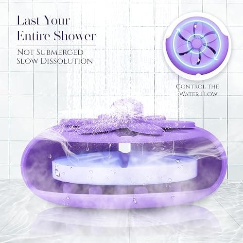 SHARLOVY Purple Shower Steamers Tray, Big Suction Cup Shower Steamer Tablet Holder Dish for Long Lasting Use, Flake Bath Bombs Container, Adornment Household Supply Car Decoration Yoga Decor thumbnail 4