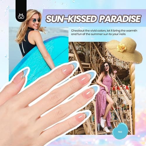 Beetles Gel Nail Polish Kit with U V Light - 32 Colors Gel Polish 54 Pcs Nail Kits with Base and Glossy Top Coat Soak Off DIY Salon Beginner-friendly Manicure Nails Stuff Gifts for Women Teens Girls thumbnail 6