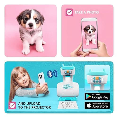 Flycatcher Smart Sketcher 2.0 Projector, Drawing and Tracing Projector for Kids, Educational Arts & Crafts Toy, Christmas Gift for Boys and Girls Ages 5+ thumbnail 4