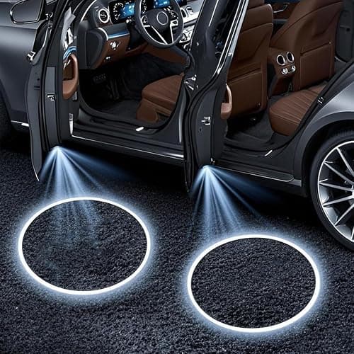 Oqeiplx 2PCS Custom Car Door Projector Lights Text Logo Personalized Logo LED Projector Car Door Step Courtesy Welcome Lights thumbnail 6