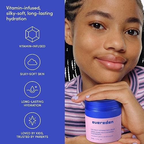 Evereden Kids Face Cream: Melon Juice, 1.7 oz. | Face Lotion | Clean and Non-Toxic Face Moisturizer | Multi-Vitamin Skin Care for Kids thumbnail 4