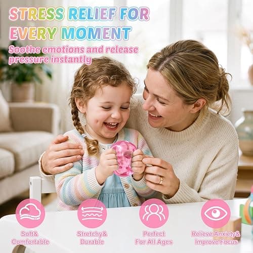 Coconut Oil Squishy Balls, Slow Rising Squeeze Balls Stress Relief Fidget Toys (Pink) thumbnail 4