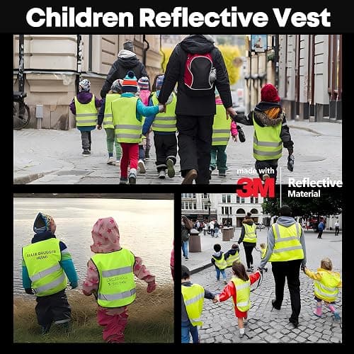 SIFE Kids Safety Vest for Children 3-12Y,w/3M Compatible Tech,6 Colors - Mesh & Knit thumbnail 4