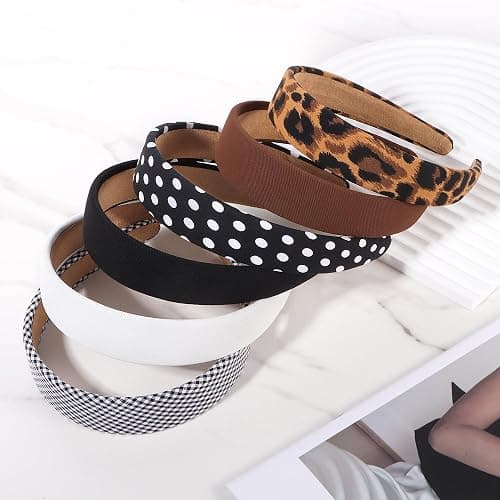 DiyJibb Headbands for Women - 1 Inches Wide Headbands - Solid Color Headband Fashion Hair Accessories- Trendy Women Girls Non Slip Fashion Hair Bands- Thick Elastic Hair Bands for Women's Hair 6PCS thumbnail 2