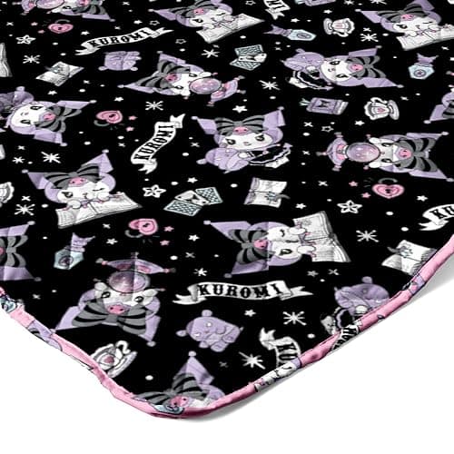 Sanrio Kuromi Fortune Teller Quilted Throw, Comfy Throw, Adults Boys Girls, Soft Lightweight for Chair or Couch, 60 x 80 inches thumbnail 2