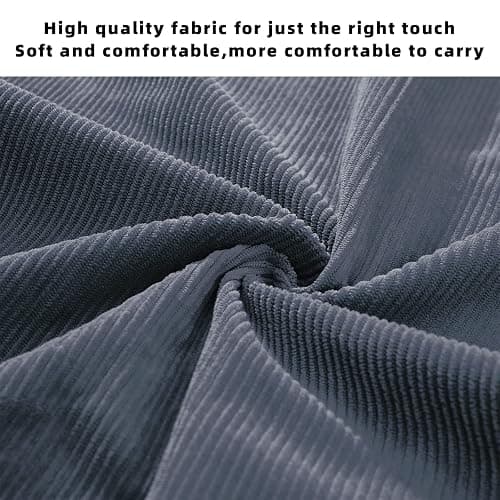 KALIDI Women Corduroy Tote Bag Zipper Casual Tote's Handbag Big Capacity Shoulder Bag with Pockets thumbnail 2