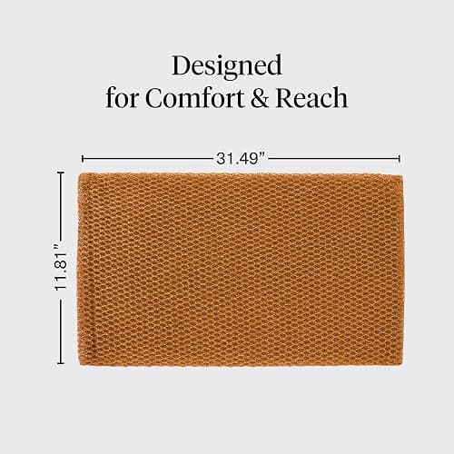 Kitsch African Net Sponge – Exfoliating Body Scrubber for Cleansing & Gentle Daily Exfoliation – Stretchable Bath Sponge for Hard-to-Reach Areas, Long-Lasting Shower Essential - Rosewood, 3 Pcs thumbnail 6