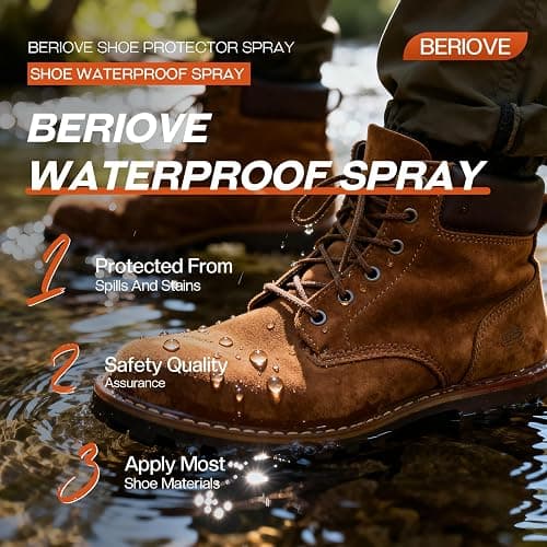 Protect Shoe Protector Spray - Rain & Stain Water Repellent - Waterproofing Spray for Leather Suede Hats 6.76 OZ thumbnail 4
