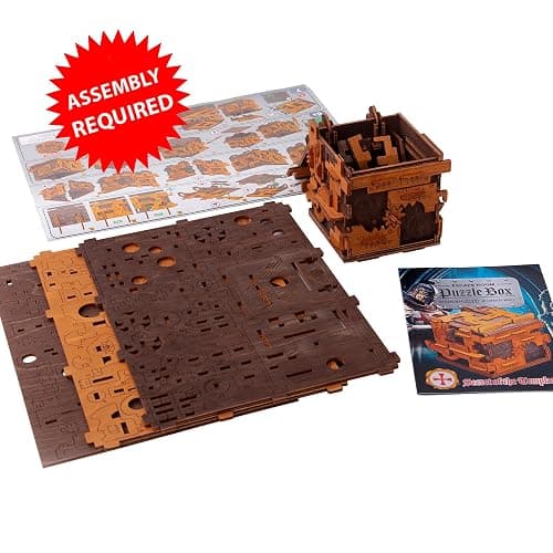 WOODEN.CITY Escape Room Puzzle Box – 3D Wooden Puzzle Box for Adults & Teens, Brain Teaser Puzzle Box Secret Lock Box with Cluebox Mechanism – Mechanical Wood Puzzle Box Kit, Unique Puzzle Boxes Gift thumbnail 4