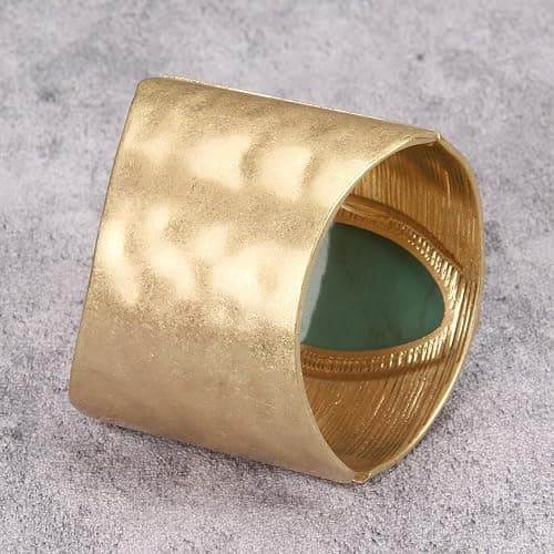 Bjesinmo Gold Cuff Bracelet for Women Silver Beaded Bracelets Open Bangle Stackable Stretch Bead Bracelet Boho Jewelry Gifts for Wife Couple thumbnail 8