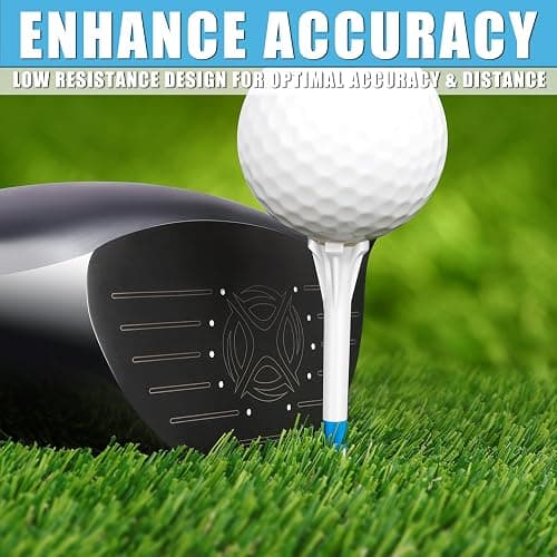CHAMPKEY Advanced 5-Prong Plastic Golf Tees 120 or 100 Pack - 50% Ball Contact Surface Optimization with Longer Distance Performance Golf Tees Plastic thumbnail 8