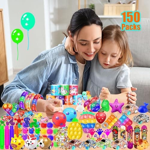 Party Favors for Kids 8-12 4-8, 150-Pack Fidget Toys Bulk, Treasure Box Toys for Classroom, Stocking Stuffers Goodie Bags, Classroom Prizes, Birthday Holiday for Boys Girls thumbnail 4