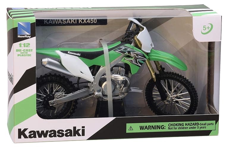New-Ray Kawasaki KX 450F Green 1/12 Diecast Motorcycle thumbnail 2
