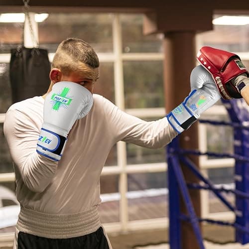 POZTEV Boxing Gloves for Men & Women Professional Workout Gloves for Sparring, Heavy Bag Training - Muay Thai Focus Mitts Punching Bag Ideal for MMA & Kickboxing Gloves thumbnail 5