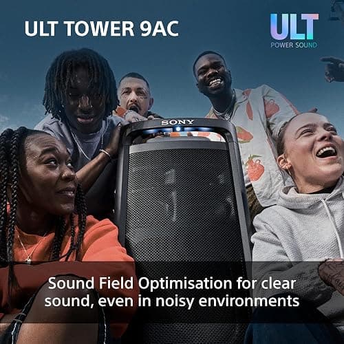 Sony ULT TOWER 9AC - Ultimate Bluetooth Party Speaker, Mains Powered, 2 x ULT POWER SOUND modes, X-Balanced Speaker, 360 Lighting & Sound, Karaoke Inputs - Black thumbnail 7