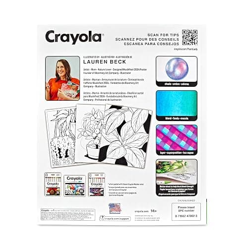Crayola Plant Lady Adult Coloring Book, 32 Pgs, Alcohol Marker Friendly Paper, Mindfulness & Screen Free Activity for Adults and Plant Parents thumbnail 3