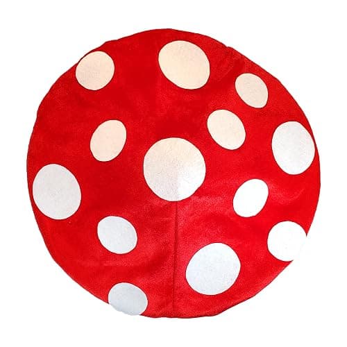 Dreamstall Mushroom Hat Costume Cosplay Accessory Party Hat Cap, Oversized with Wired Brim (Red) thumbnail 5