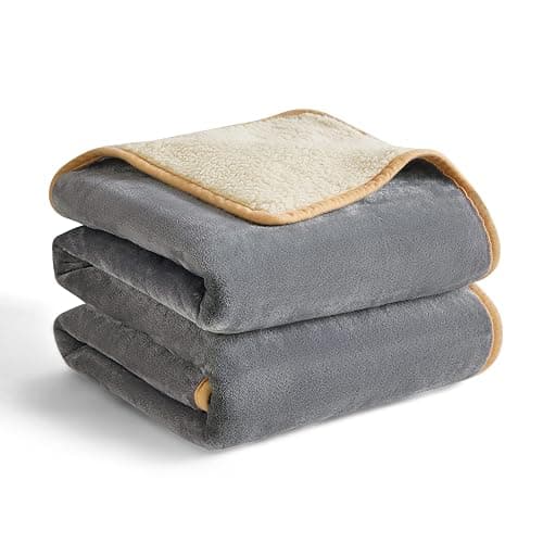 LE SURE Waterproof Dog Blanket Washable - 100x80cm Fleece Pet Blanket For Medium Dogs and Cats, Personalised Kitten Throw Protects Bed and Sofa with Soft Plush, Grey - Image 1