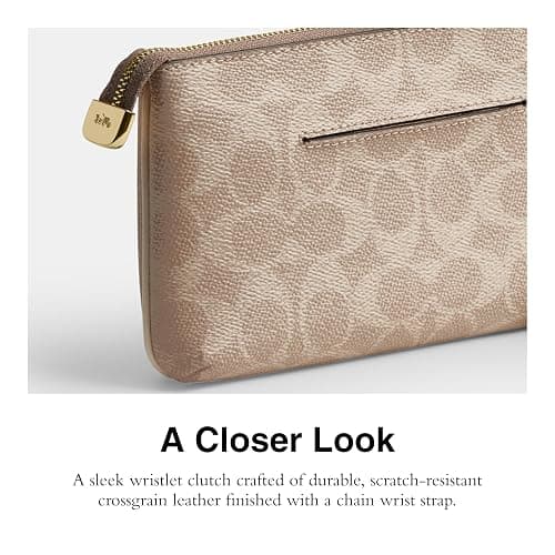 Coach Womens Large Wristlet W Chain thumbnail 4