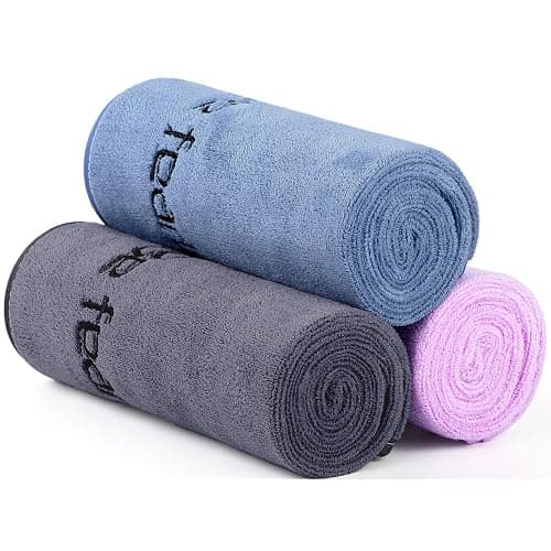Wuwahold Microfiber Gym Towels Bigger Size Super Soft for Exercise Fitness, Sports, Workout, 380-GSM 15-Inch x 31-Inch Quick-Drying Towels (3 Pack, Grey+Blue+Purple) thumbnail 6