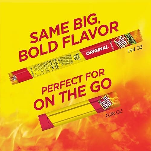 Slim Jim Smoked Meat Sticks, Original Flavor, 6g Protein Per Serving, Snack Size, Stocking Stuffer, 0.28 oz. (46 Count) thumbnail 4