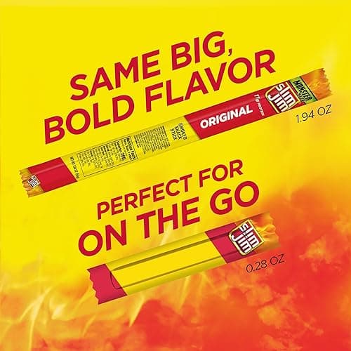 Slim Jim Smoked Meat Sticks, Original Flavor, 6g Protein Per Serving, Snack Size, 0.28 oz. (46 Count) thumbnail 4