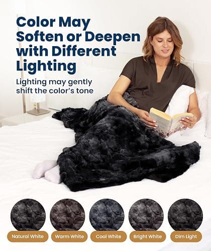 Everlasting Comfort Faux Fur Throw Blanket - Soft, Fluffy, Fuzzy, Plush, Thick Throws thumbnail 6