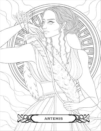 Badass Women of Greek Mythology Coloring Book: 45 Goddesses, Mortals, and Monsters to Color thumbnail 4
