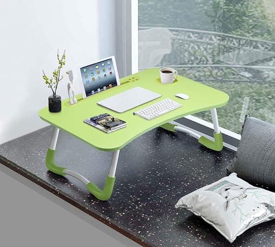 Slendor Laptop Desk Foldable Bed Table Folding Breakfast Tray Portable Lap Standing Desk Notebook Stand Reading Holder for Bed/Couch/Sofa/Floor thumbnail 6