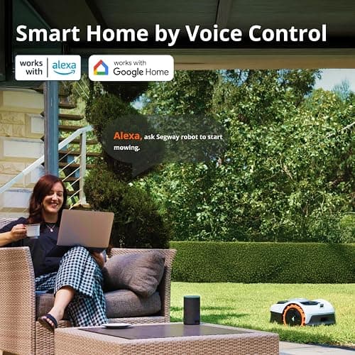 Segway Navimow i105N Robot Lawn Mower Perimeter Wire Free 1/8 Acre RTK+Vision Robotic Lawnmower, AI-Assisted Mapping, Virtual Boundary, APP Control, 58dB(A) Quiet, Multi-Zone Management thumbnail 6